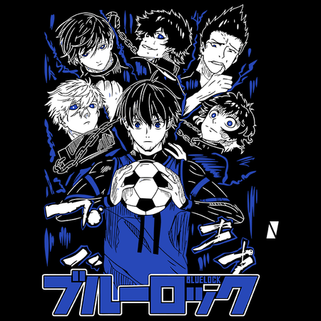 Koszulka Czarna - Blue Lock - WYBIERZ KOLOR KOSZULKI I FASON