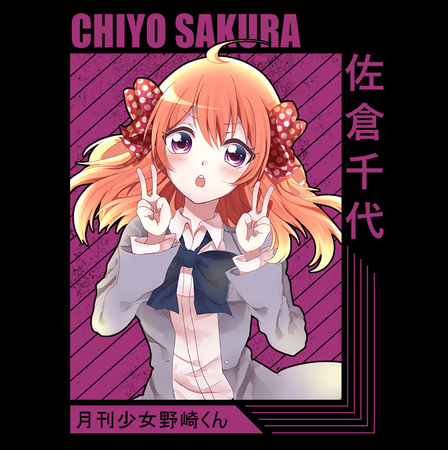 Koszulka Czarna Gekkan Shoujo Nozaki-kun - WYBIERZ FASON KOSZULKI