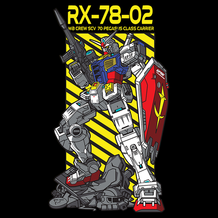 Koszulka Biała Gundam - WYBIERZ KOLOR KOSZULKI I FASON