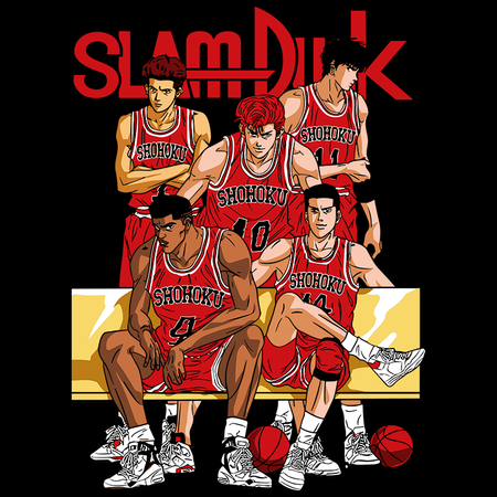 Koszulka Czarna Slam Dunk - WYBIERZ KOLOR KOSZULKI I FASON