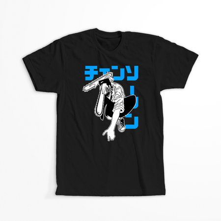 Koszulka Czarna Chainsaw Man WYBIERZ KOLOR KOSZULKI I FASON