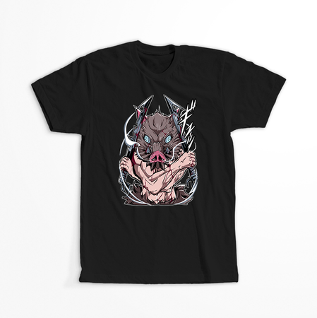 Koszulka Czarna Demon Slayer / Kimetsu no Yaiba / Miecz zabójcy demonów - WYBIERZ KOLOR KOSZULKI I FASON