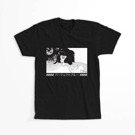 Koszulka Czarna Perfect Blue - WYBIERZ KOLOR KOSZULKI I FASON