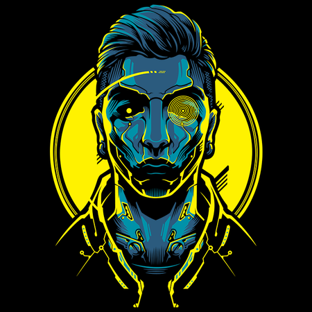 Koszulka Czarna Cyberpunk Edgerunners - WYBIERZ KOLOR KOSZULKI I FASON