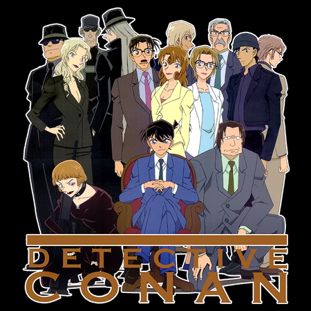 Koszulka Czarna Detective Conan WYBIERZ KOLOR KOSZULKI I FASON