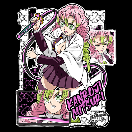 Koszulka Czarna Demon Slayer / Kimetsu no Yaiba / Miecz zabójcy demonów - WYBIERZ KOLOR KOSZULKI I FASON