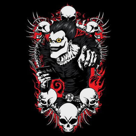 Koszulka Czarna Death Note - WYBIERZ KOLOR KOSZULKI I FASON