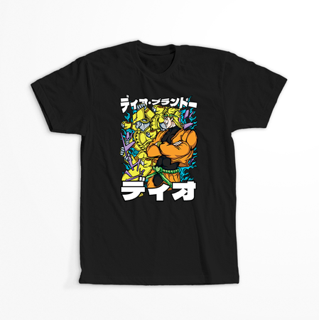 Koszulka Czarna JOJO's Bizarre Adventure - WYBIERZ KOLOR KOSZULKI I FASON