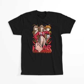 Koszulka Czarna Chainsaw Man WYBIERZ KOLOR KOSZULKI I FASON