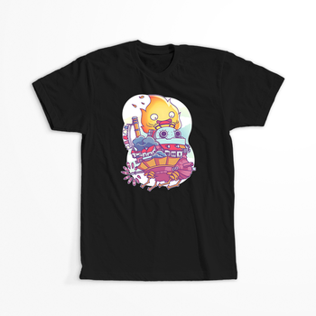 Koszulka Czarna - Howl's Moving Castle - WYBIERZ KOLOR KOSZULKI I FASON