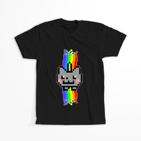 Koszulka Czarna NyaNyan WYBIERZ KOLOR KOSZULKI I FASON