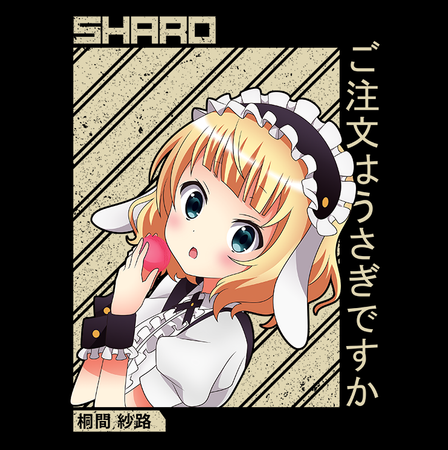 Koszulka Czarna - Is the Order a Rabbit?  - WYBIERZ KOLOR KOSZULKI I FASON