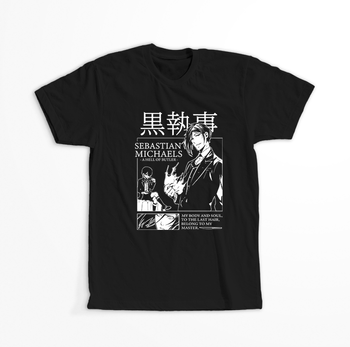 Koszulka Czarna Kuroshitsuji - WYBIERZ KOLOR KOSZULKI I FASON