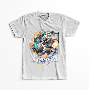 Koszulka Biała - Honkai Star Rail  - Qingque WYBIERZ KOLOR KOSZULKI I FASON