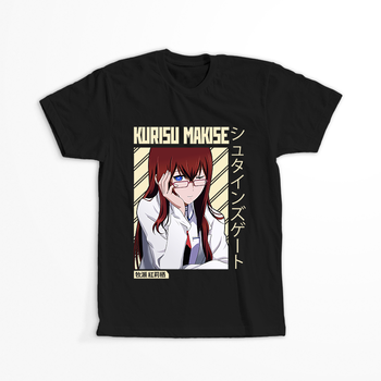 Koszulka Czarna - Steins;Gate - WYBIERZ KOLOR KOSZULKI I FASON