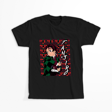 Koszulka Czarna Demon Slayer / Kimetsu no Yaiba / Miecz zabójcy demonów - WYBIERZ KOLOR KOSZULKI I FASON