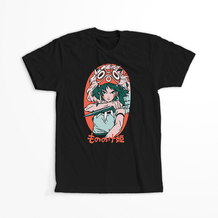 Koszulka Czarna - Princess Mononoke - WYBIERZ KOLOR KOSZULKI I FASON