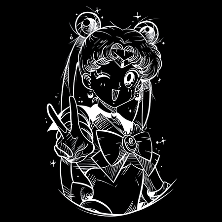 Koszulka Biała - Czarodziejka z księżyca / Sailor Moon - WYBIERZ KOLOR KOSZULKI I FASON