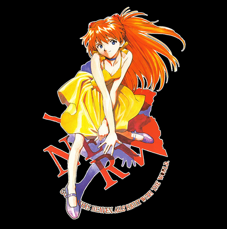 Koszulka Biała Neon Genesis Evangelion - WYBIERZ KOLOR KOSZULKI I FASON