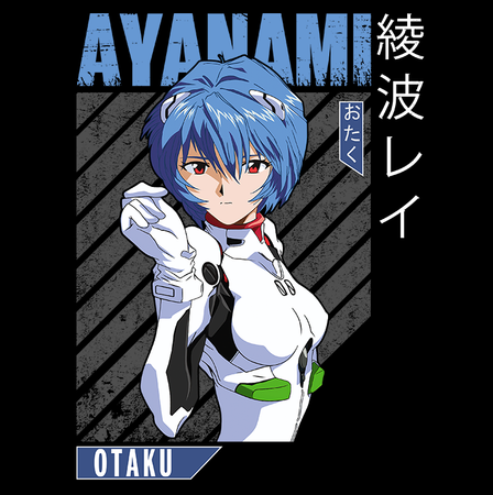 Koszulka Czarna Neon Genesis Evangelion - WYBIERZ KOLOR KOSZULKI I FASON