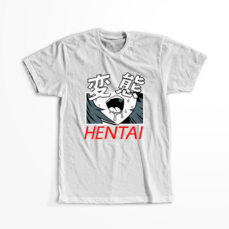 Koszulka Biała - Hentai Ahegao  - WYBIERZ KOLOR KOSZULKI I FASON