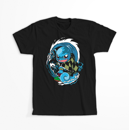 Koszulka Czarna  - Pokemon x Demon Slayer - WYBIERZ KOLOR KOSZULKI I FASON