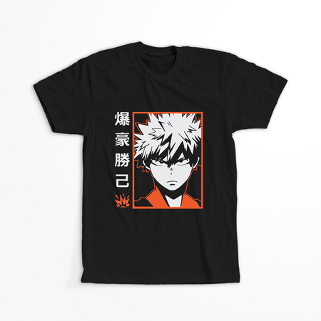 Koszulka Czarna My Hero Academia / Akademia bohaterów - WYBIERZ KOLOR KOSZULKI I FASON