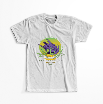 Koszulka Biała Neon Genesis Evangelion - WYBIERZ KOLOR KOSZULKI I FASON