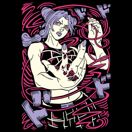 Koszulka Czarna JOJO's Bizarre Adventure - WYBIERZ KOLOR KOSZULKI I FASON