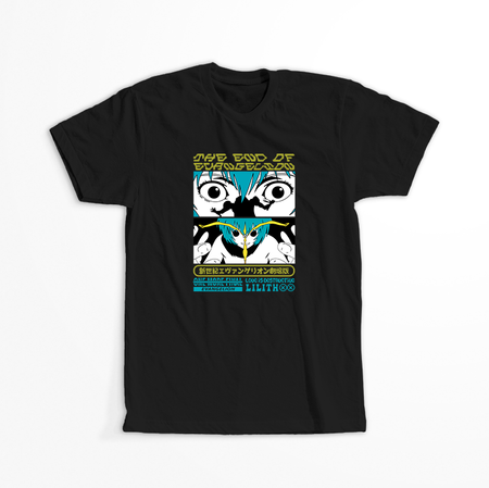Koszulka Czarna Neon Genesis Evangelion - WYBIERZ KOLOR KOSZULKI I FASON
