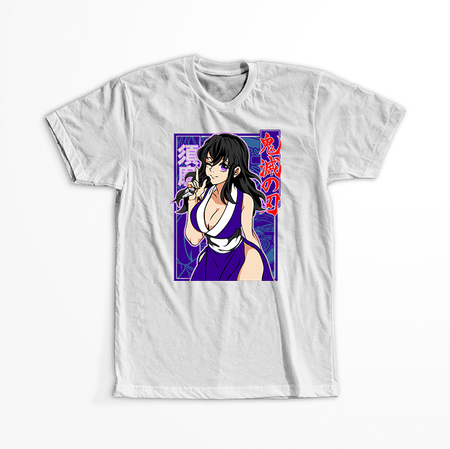 Koszulka Biała Demon Slayer / Kimetsu no Yaiba / Miecz zabójcy demonów - WYBIERZ KOLOR KOSZULKI I FASON