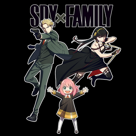 Koszulka Czarna Spy X Family - WYBIERZ KOLOR KOSZULKI I FASON