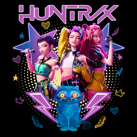 Koszulka Czarna KPop Demon Hunters WYBIERZ KOLOR KOSZULKI I FASON