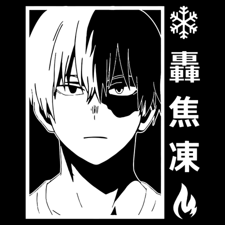 Koszulka Czarna My Hero Academia / Akademia bohaterów - WYBIERZ KOLOR KOSZULKI I FASON