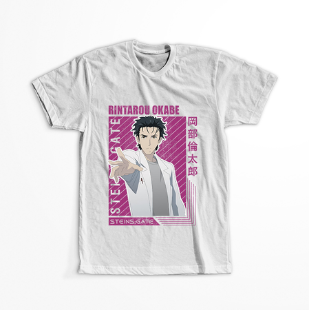 Koszulka Biała - Steins;Gate - WYBIERZ KOLOR KOSZULKI I FASON