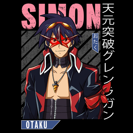 Koszulka Czarna Tengen Toppa Gurren Lagann - WYBIERZ KOLOR KOSZULKI I FASON