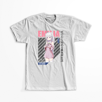 Koszulka Biała Re:Zero - WYBIERZ KOLOR KOSZULKI I FASON