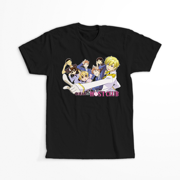 Koszulka Czarna Ouran High School Host Club - WYBIERZ KOLOR KOSZULKI I FASON