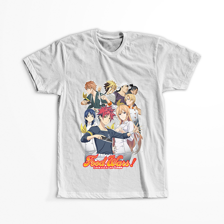 Koszulka Biała Food Wars! - WYBIERZ KOLOR KOSZULKI I FASON