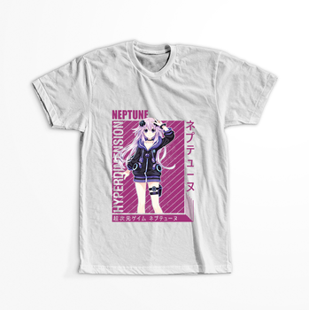 Koszulka Biała Hyperdimension Neptunia - WYBIERZ FASON KOSZULKI