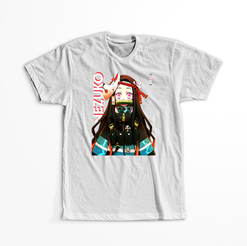 Koszulka Biała Demon Slayer / Kimetsu no Yaiba / Miecz zabójcy demonów - WYBIERZ KOLOR KOSZULKI I FASON