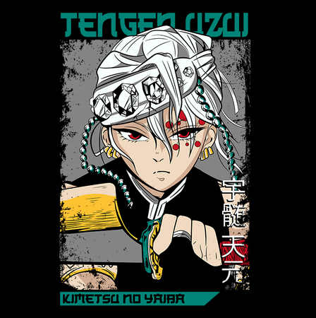 Koszulka Biała Demon Slayer / Kimetsu no Yaiba / Miecz zabójcy demonów - WYBIERZ KOLOR KOSZULKI I FASON