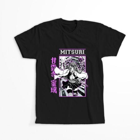 Koszulka Czarna Demon Slayer / Kimetsu no Yaiba / Miecz zabójcy demonów - WYBIERZ KOLOR KOSZULKI I FASON