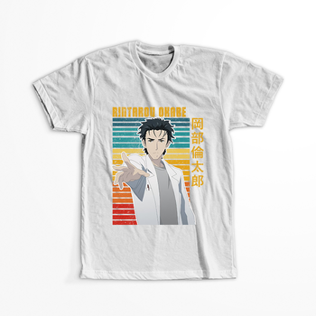 Koszulka Biała - Steins;Gate - WYBIERZ KOLOR KOSZULKI I FASON