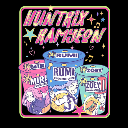 Koszulka Biała KPop Demon Hunters WYBIERZ KOLOR KOSZULKI I FASON