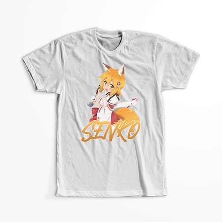 Koszulka Biała Sewayaki Kitsune no Senko-san /  The Helpful Fox Senko-san - WYBIERZ KOLOR KOSZULKI I FASON