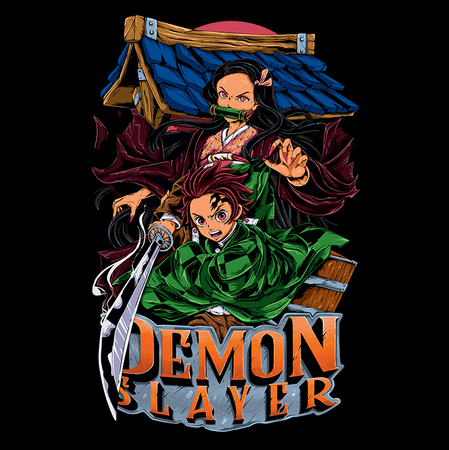 Koszulka Biała Demon Slayer / Kimetsu no Yaiba / Miecz zabójcy demonów - WYBIERZ KOLOR KOSZULKI I FASON