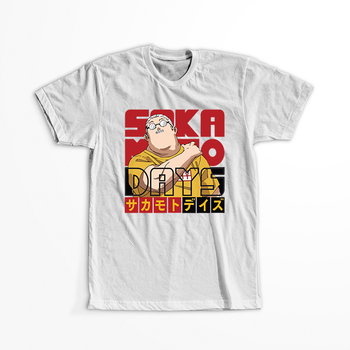 Koszulka Biała Sakamoto Days - WYBIERZ KOLOR KOSZULKI I FASON