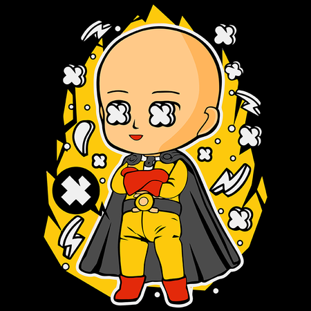 Koszulka Biała One-Punch Man - WYBIERZ KOLOR KOSZULKI I FASON