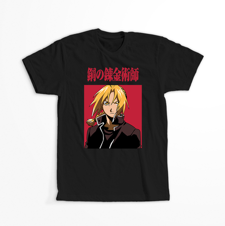 Koszulka Czarna Fullmetal Alchemist - WYBIERZ KOLOR KOSZULKI I FASON